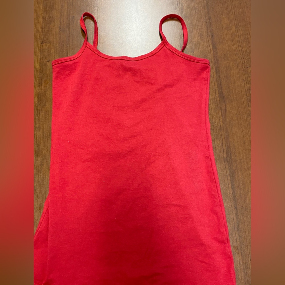 BKE Camisole Tank Top Extra Long L Red NWOT